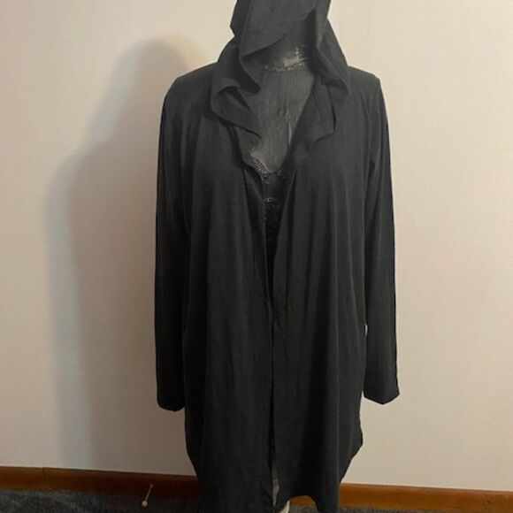 SanMar Gray open Cardigan hoodie, size XL - Picture 1 of 4